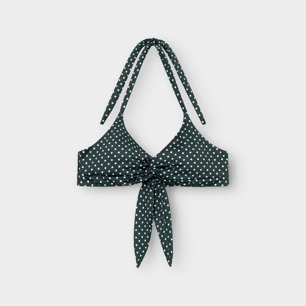 Bikini Top Gullholma Polkadots Dark Green