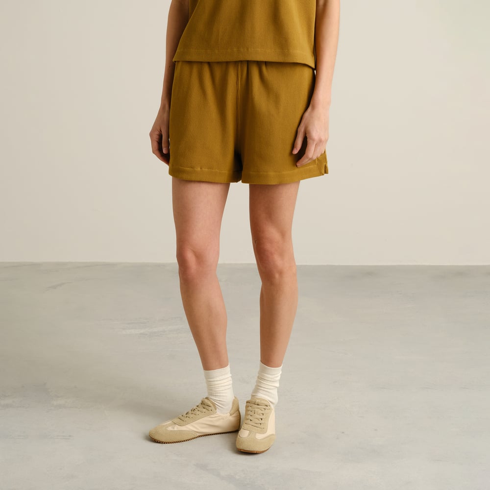 Shorts Aspudden Waffle Bronze Yellow