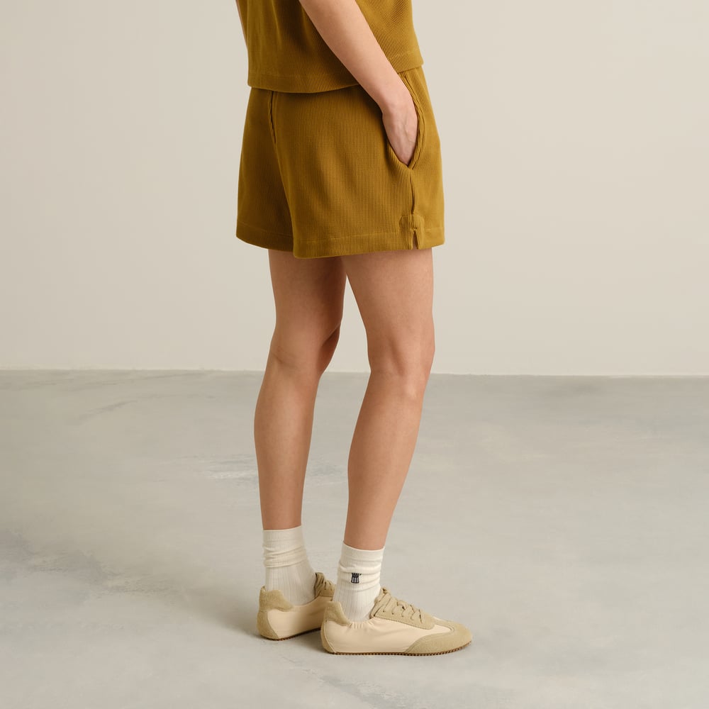 Shorts Aspudden Waffle Bronze Yellow