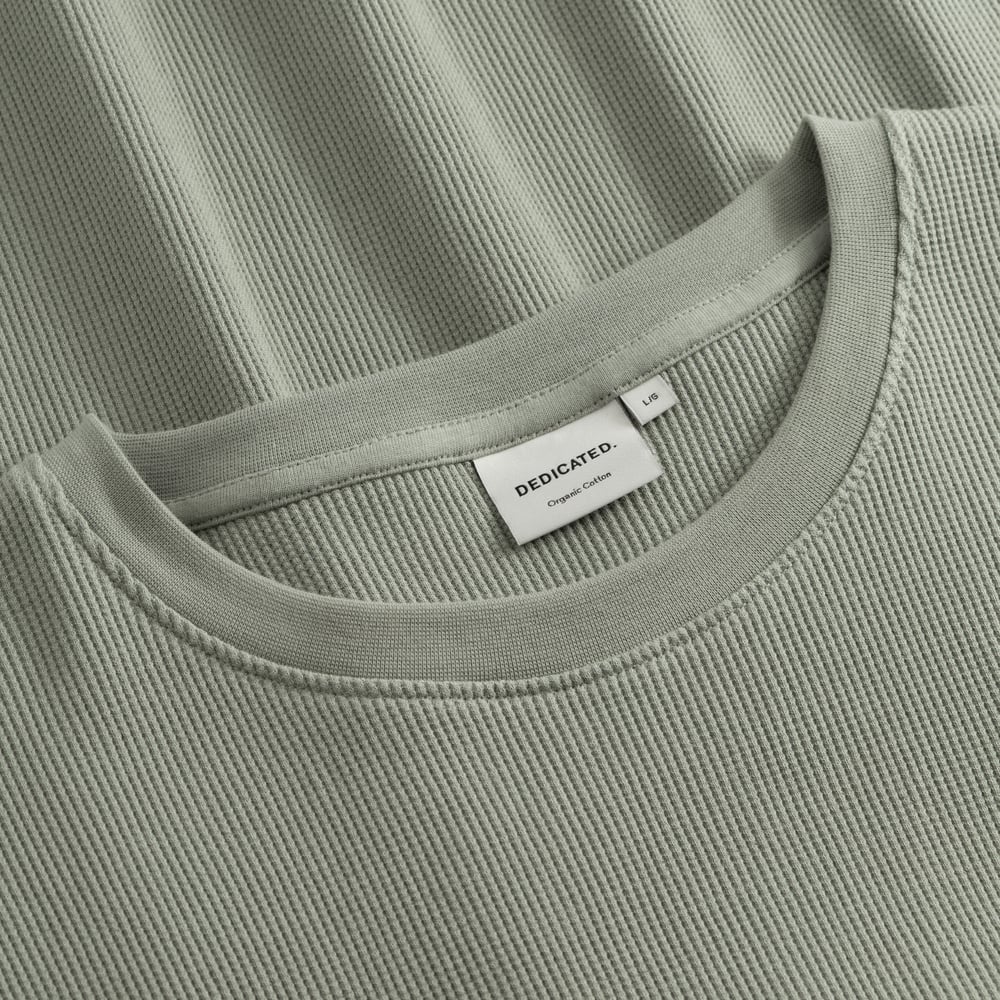 T-shirt Danviken Waffle Iceberg Green