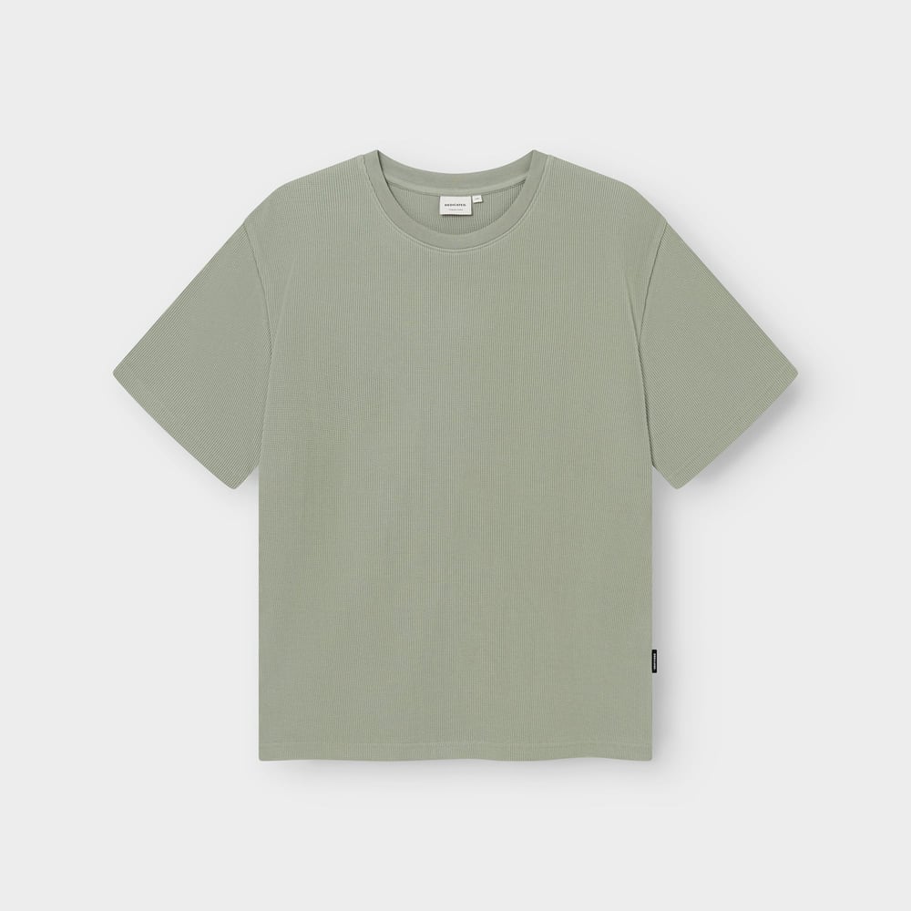T-shirt Danviken Waffle Iceberg Green