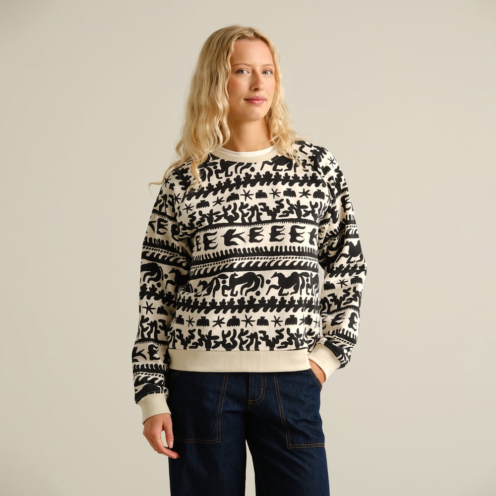 Sweatshirt Ystad Beach Gallop Egg White