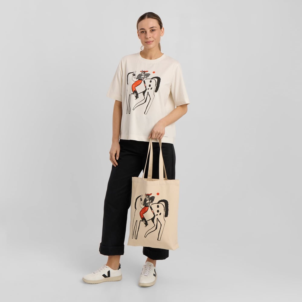 Tote Bag Torekov Paint My Horse Off-White