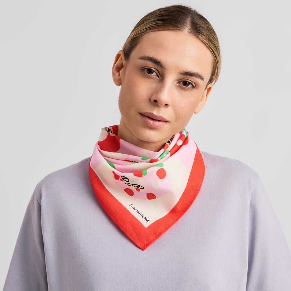 Scarf Kullavik Fruit Cat Bingo Multi Color