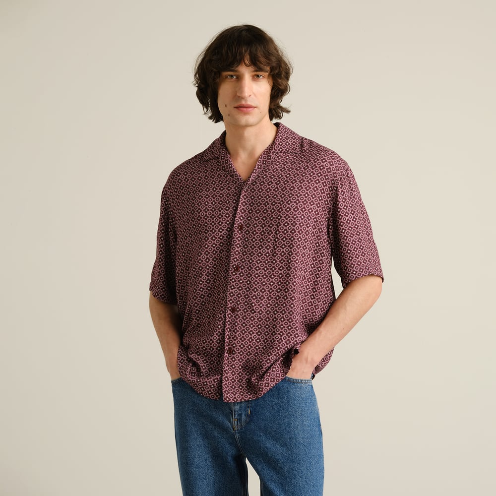 Shirt Marstrand Tile Medallion Fig Red