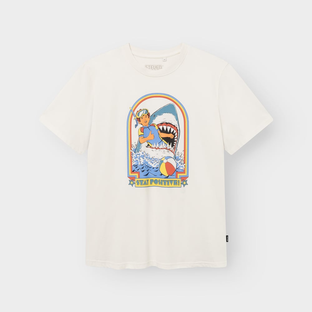 T-shirt Stockholm Stay Positive Off-White