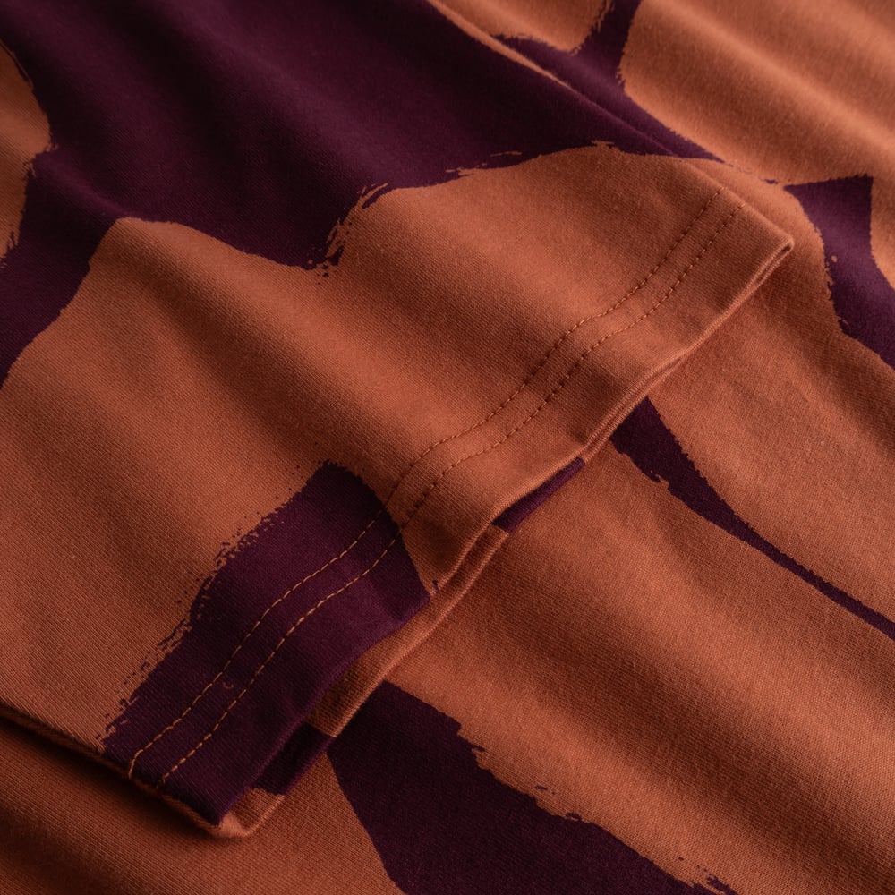 T-shirt Stockholm Abstract Coral Fig Red