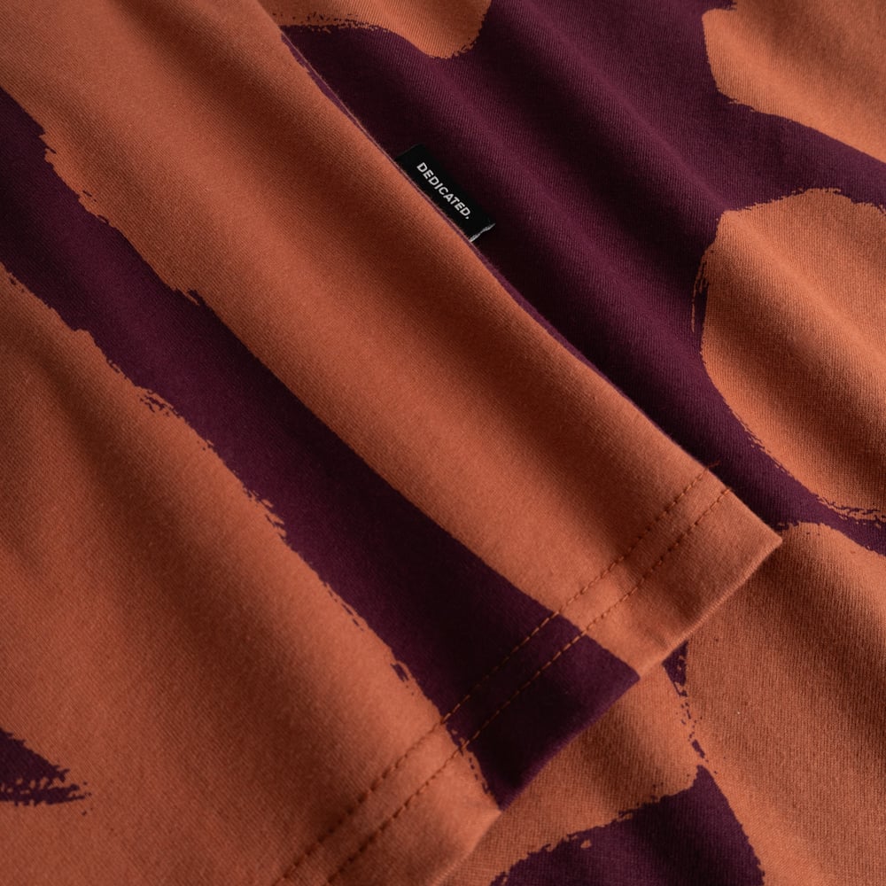 T-shirt Stockholm Abstract Coral Fig Red