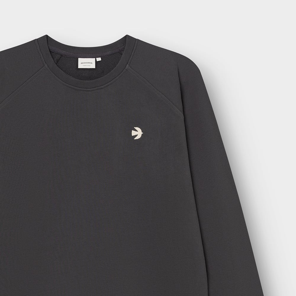 Sweatshirt Malmoe Bird Symbol Charcoal