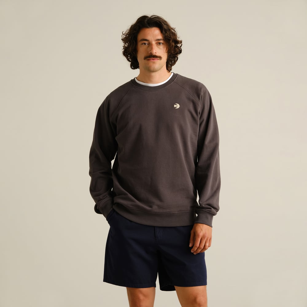 Sweatshirt Malmoe Bird Symbol Charcoal