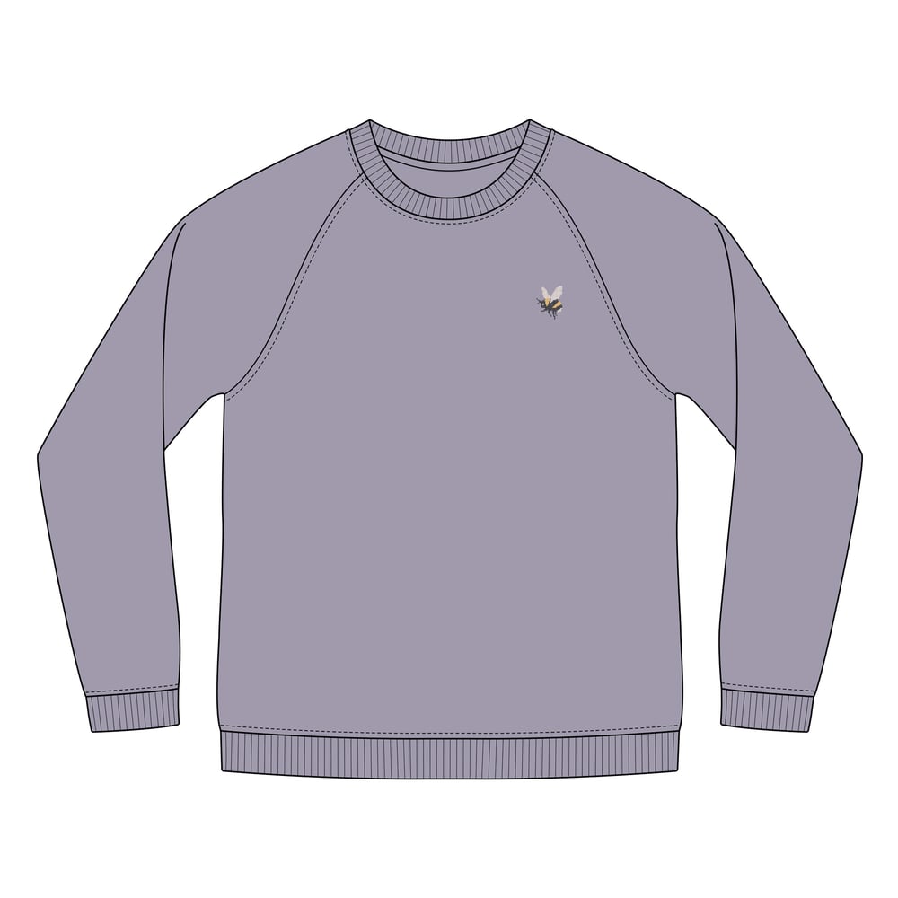 Sweatshirt Ystad Bumblebee Cross Stitch Aura Purple