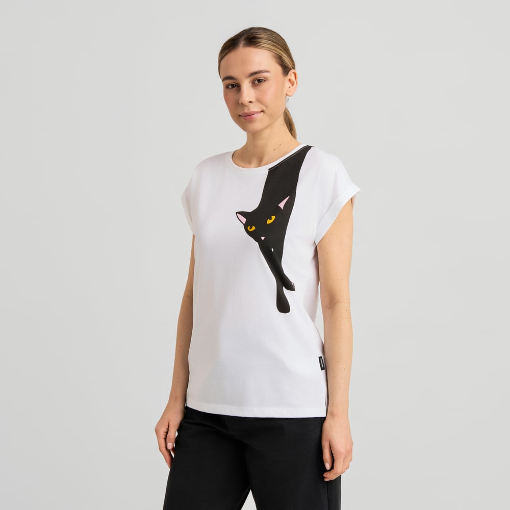 T-shirt Visby Long Cat White