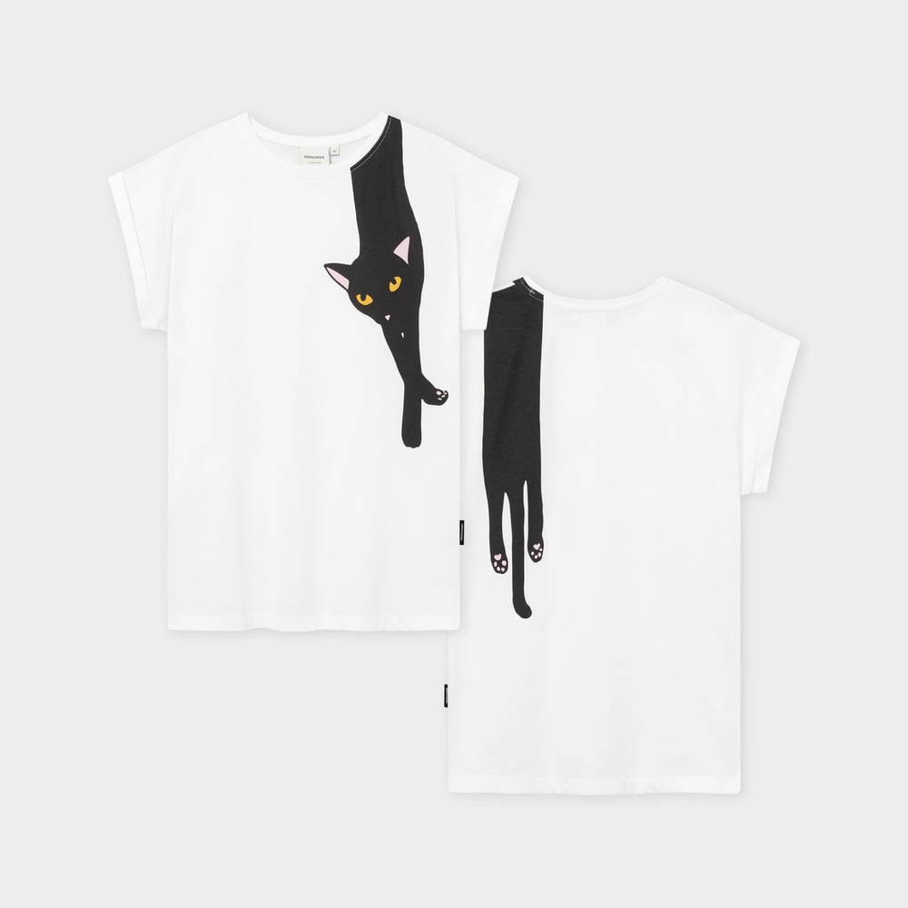 T-shirt Visby Long Cat White