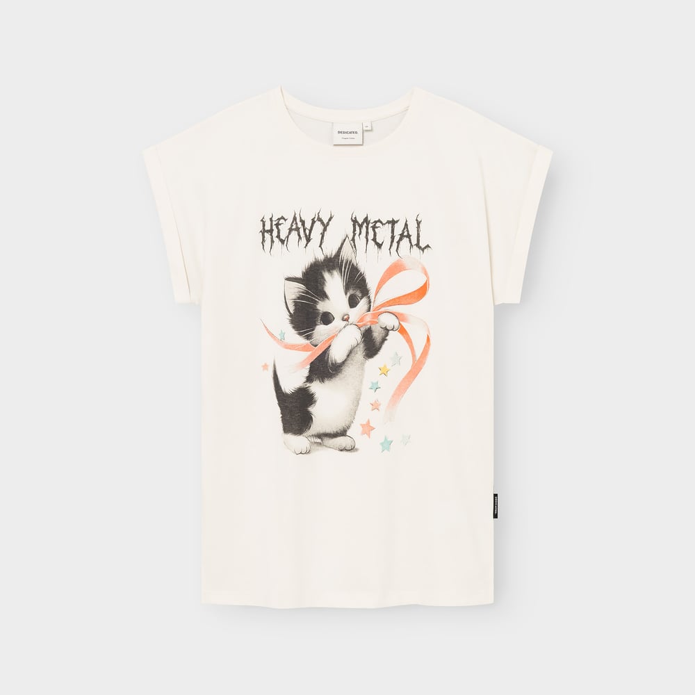 T-shirt Visby Heavy Metal Kitten Off-White
