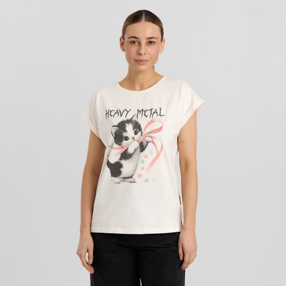 T-shirt Visby Heavy Metal Kitten Off-White