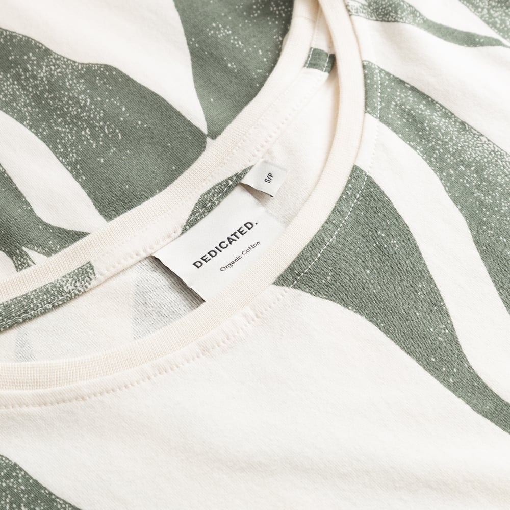 T-shirt Visby Abstract Leaf Jersey Green