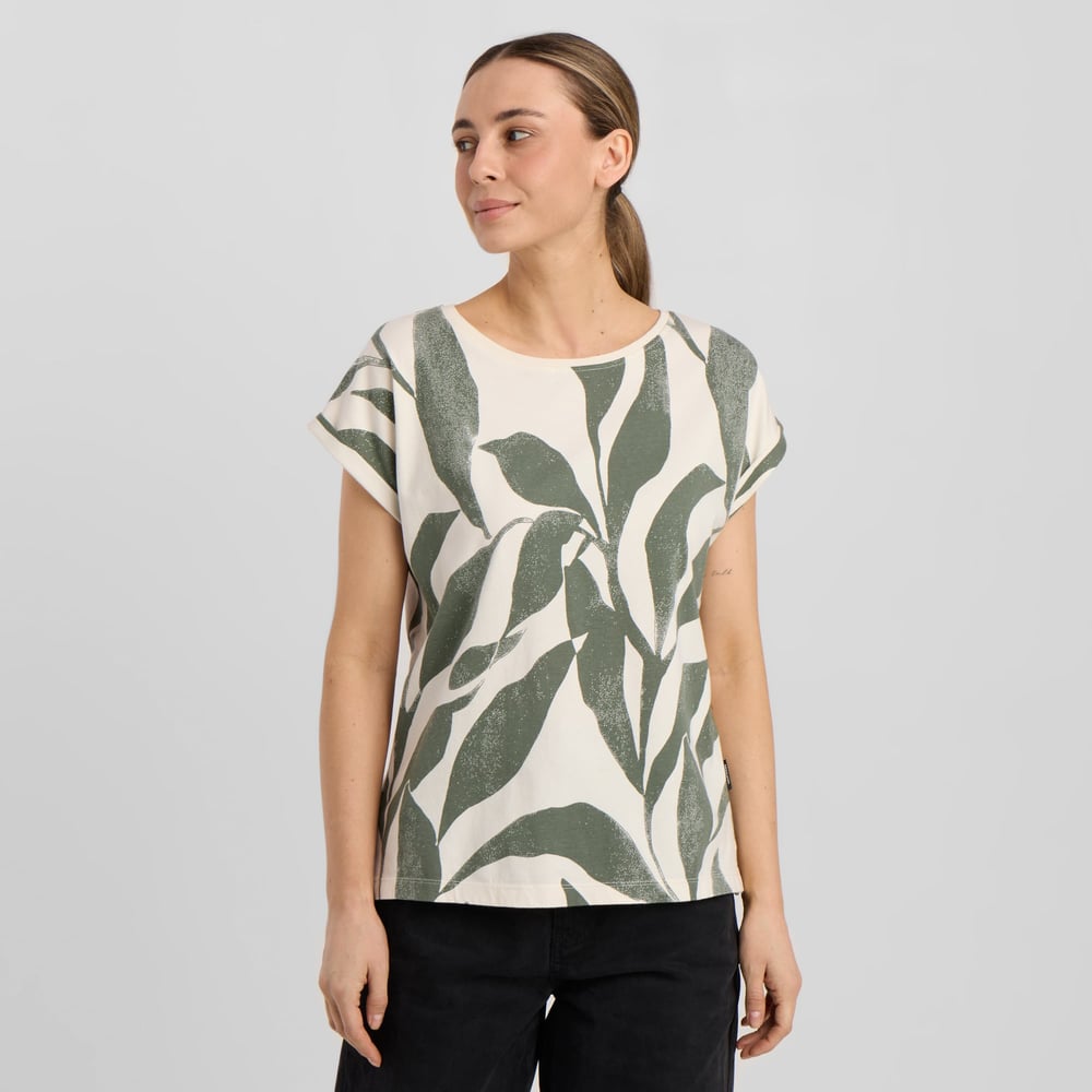 T-shirt Visby Abstract Leaf Jersey Green