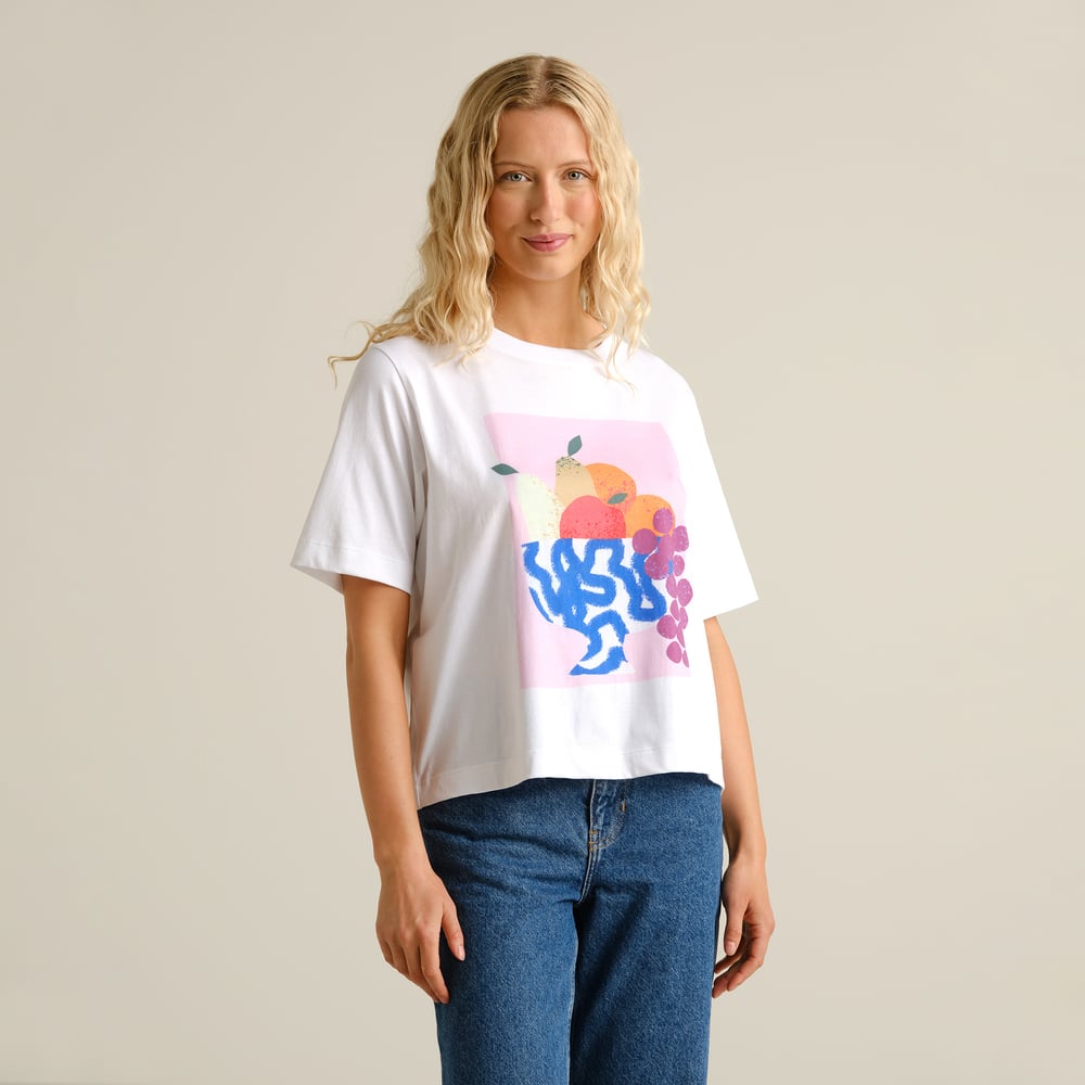 T-shirt Vadstena Fruit Bowl White