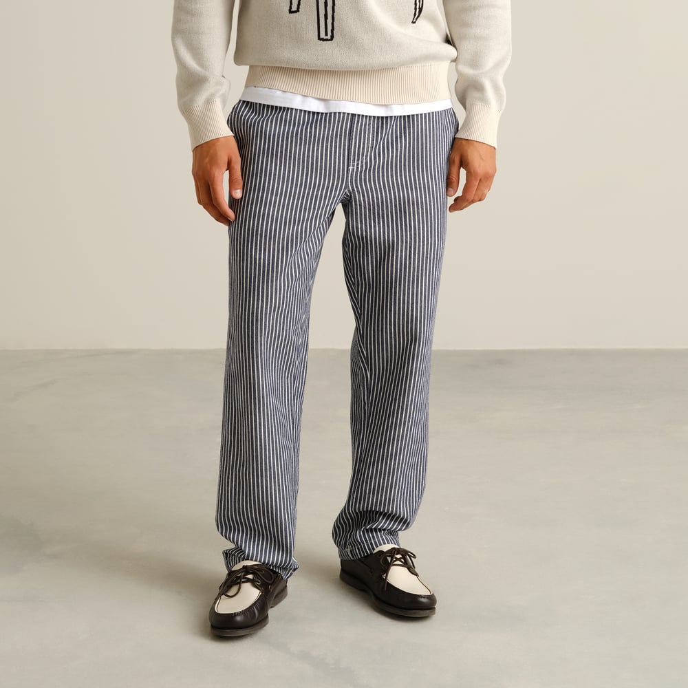 Pants Borrby Work Stripe Blue