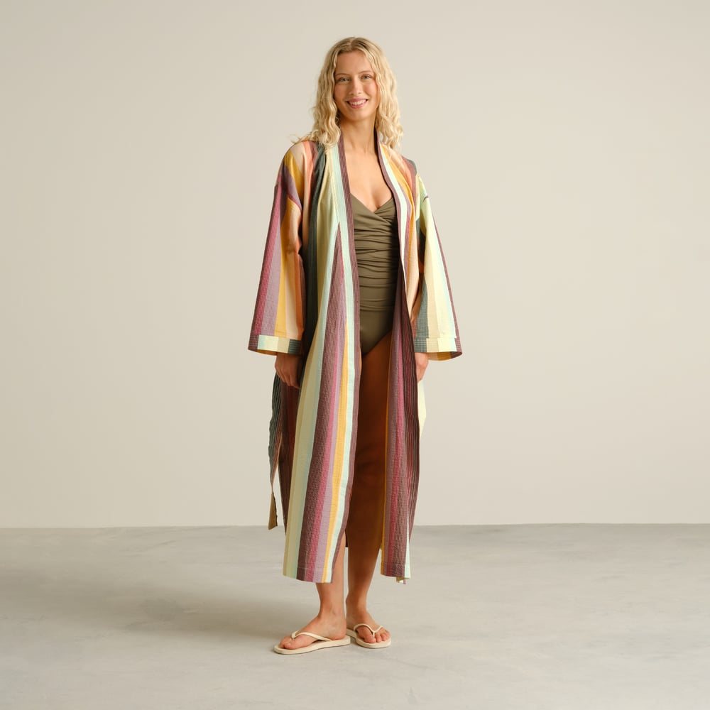 Glabo Bathrobe Sunset Stripe