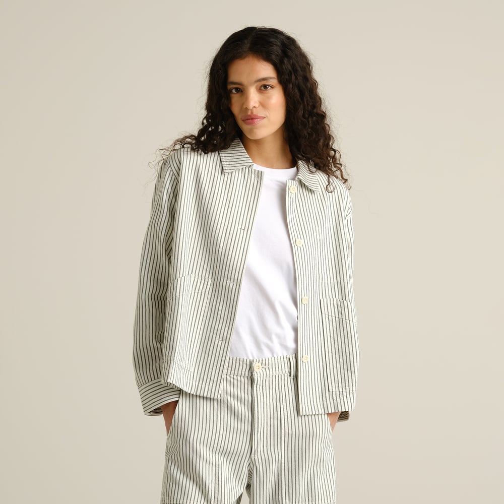 Jacket Stiby Work Stripe Forest Green