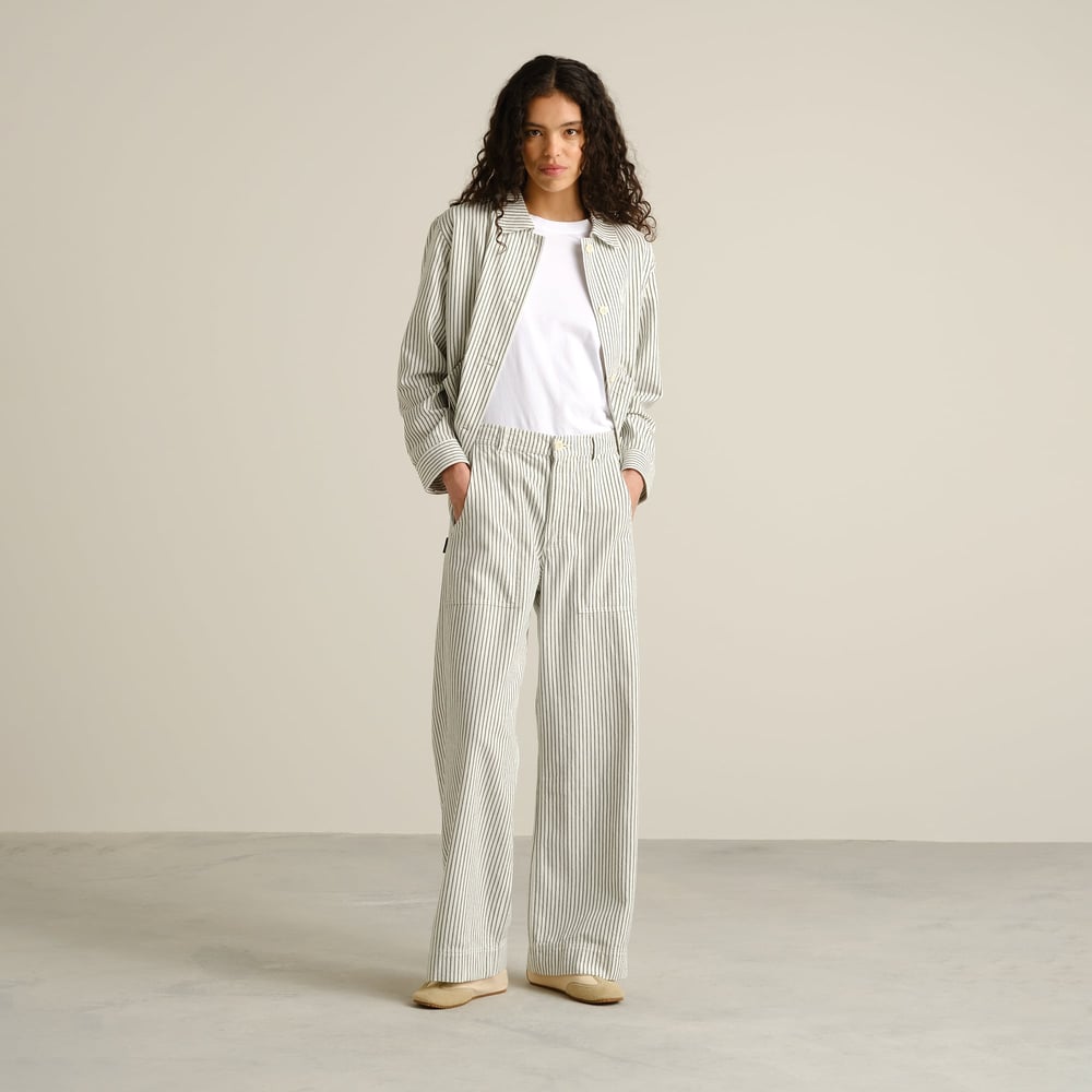 Jacket Stiby Work Stripe Forest Green