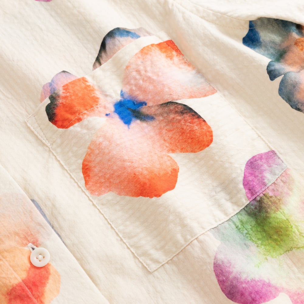 Shirt Grundvik Flower Cut Egg White