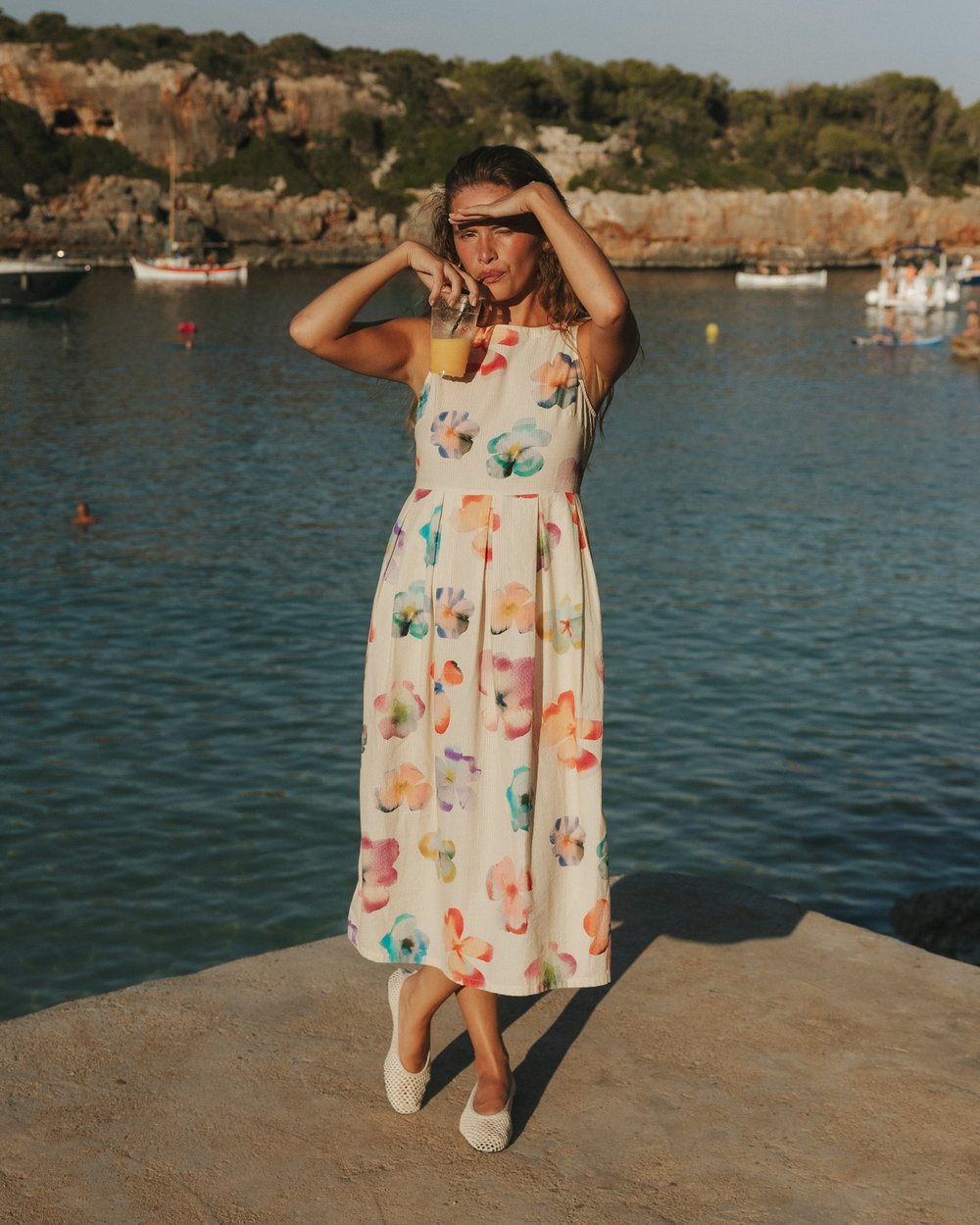 Dress Vallsta Flower Cut Egg White
