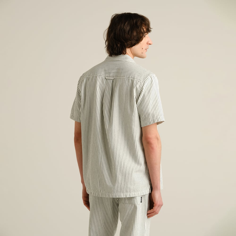 Shirt Brantevik Work Stripe Forest Green