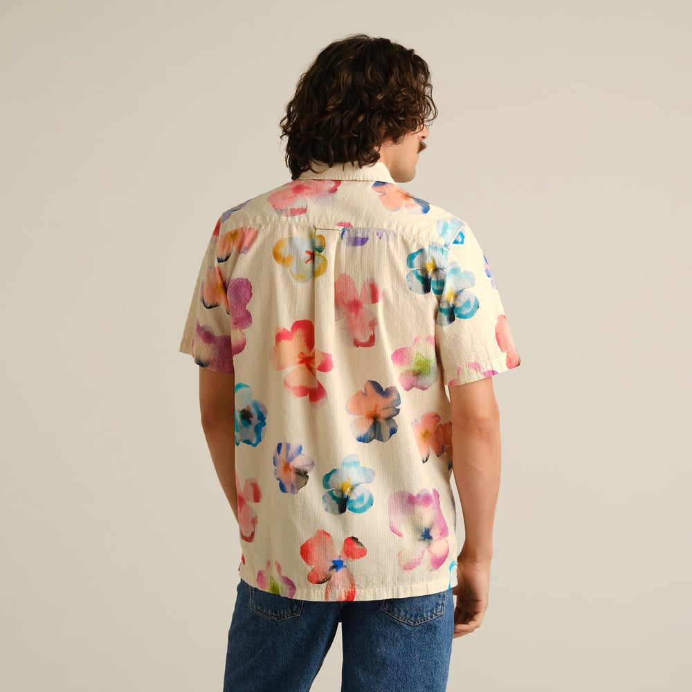 Shirt Brantevik Flower Cut Egg White