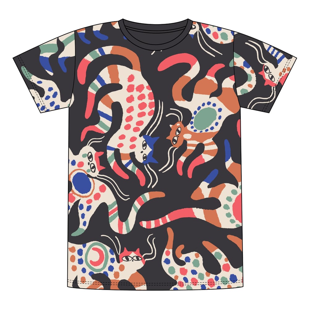 T-shirt Stockholm Magic Cats Multi Color