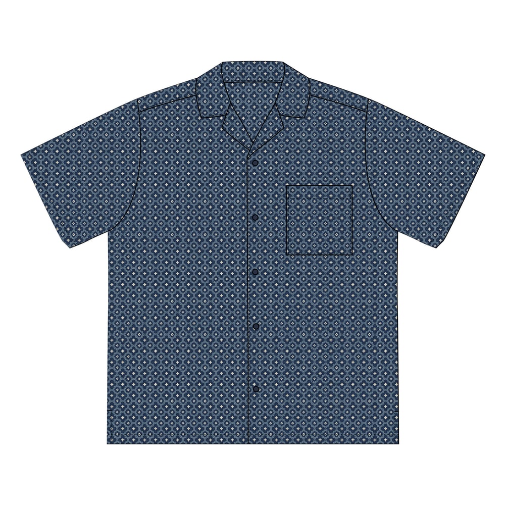 Shirt Marstrand Tile Medallion Estate Blue