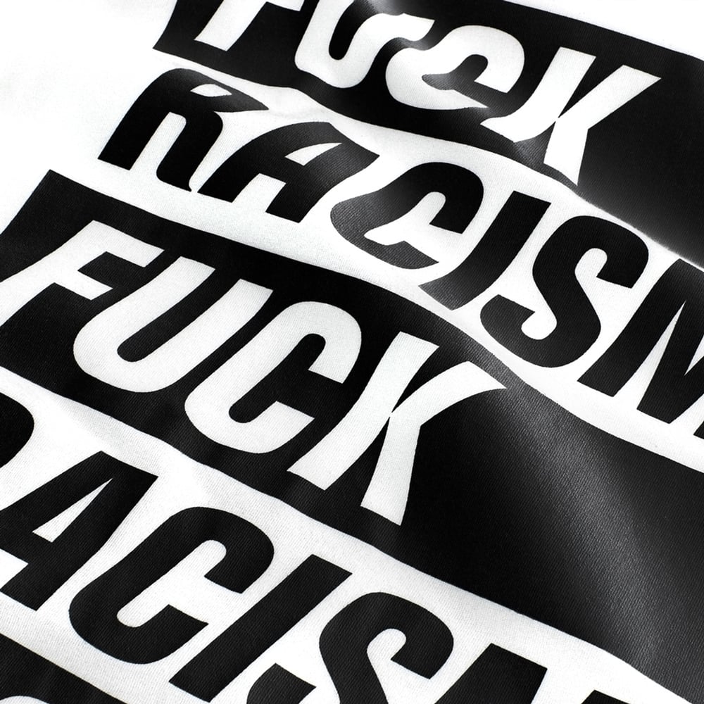 T-shirt Stockholm Fuck Racism White