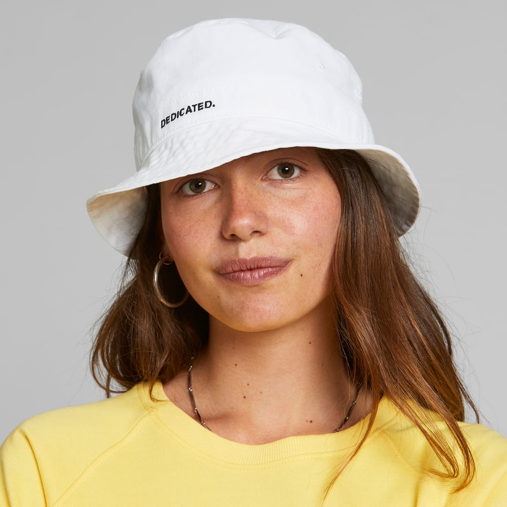 Bucket Hat Dedicated Logo White