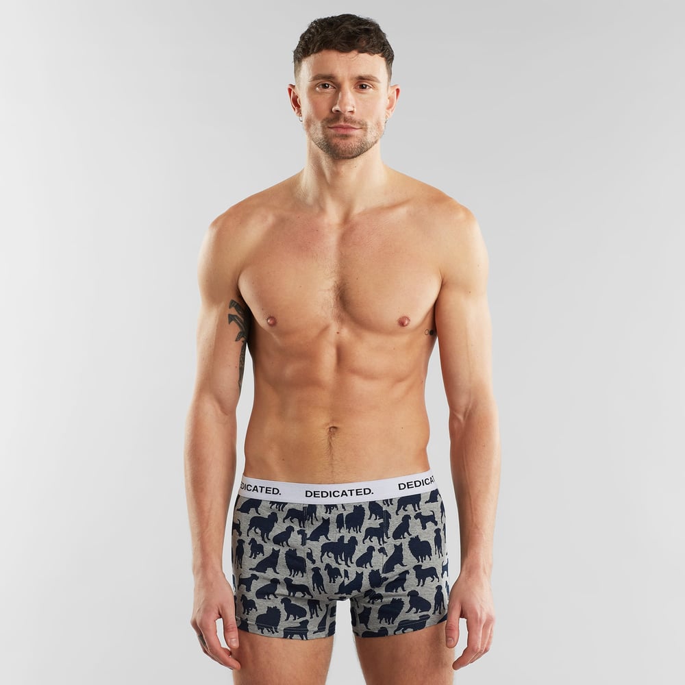 Boxer Briefs Kalix Dog Shapes Grey Melange