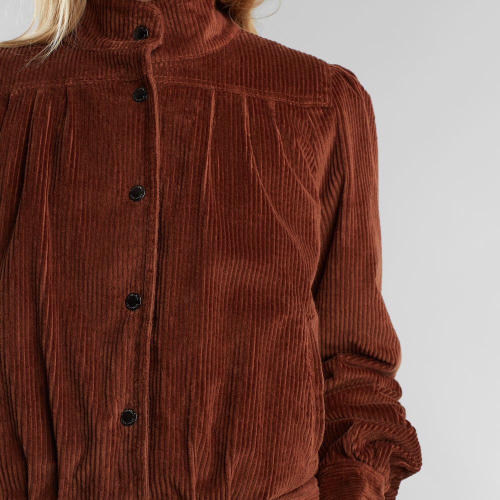 Padded Jacket Ljungby Corduroy Brown