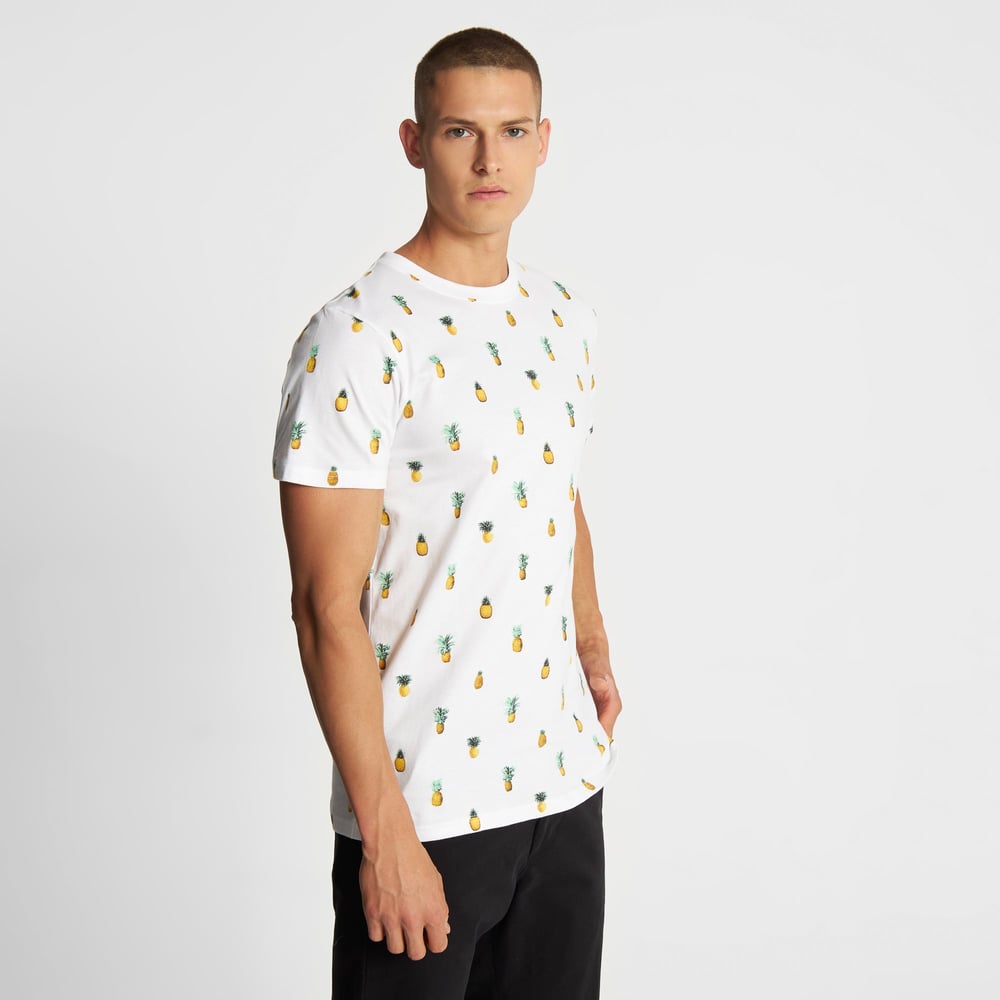 T-shirt Stockholm Pineapples White