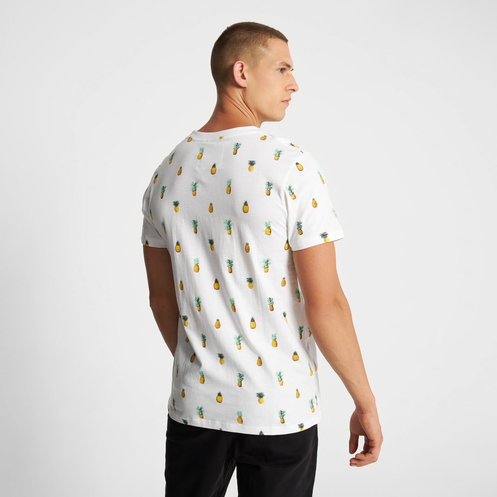 T-shirt Stockholm Pineapples White