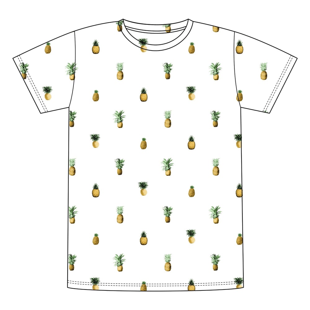 T-shirt Stockholm Pineapples White
