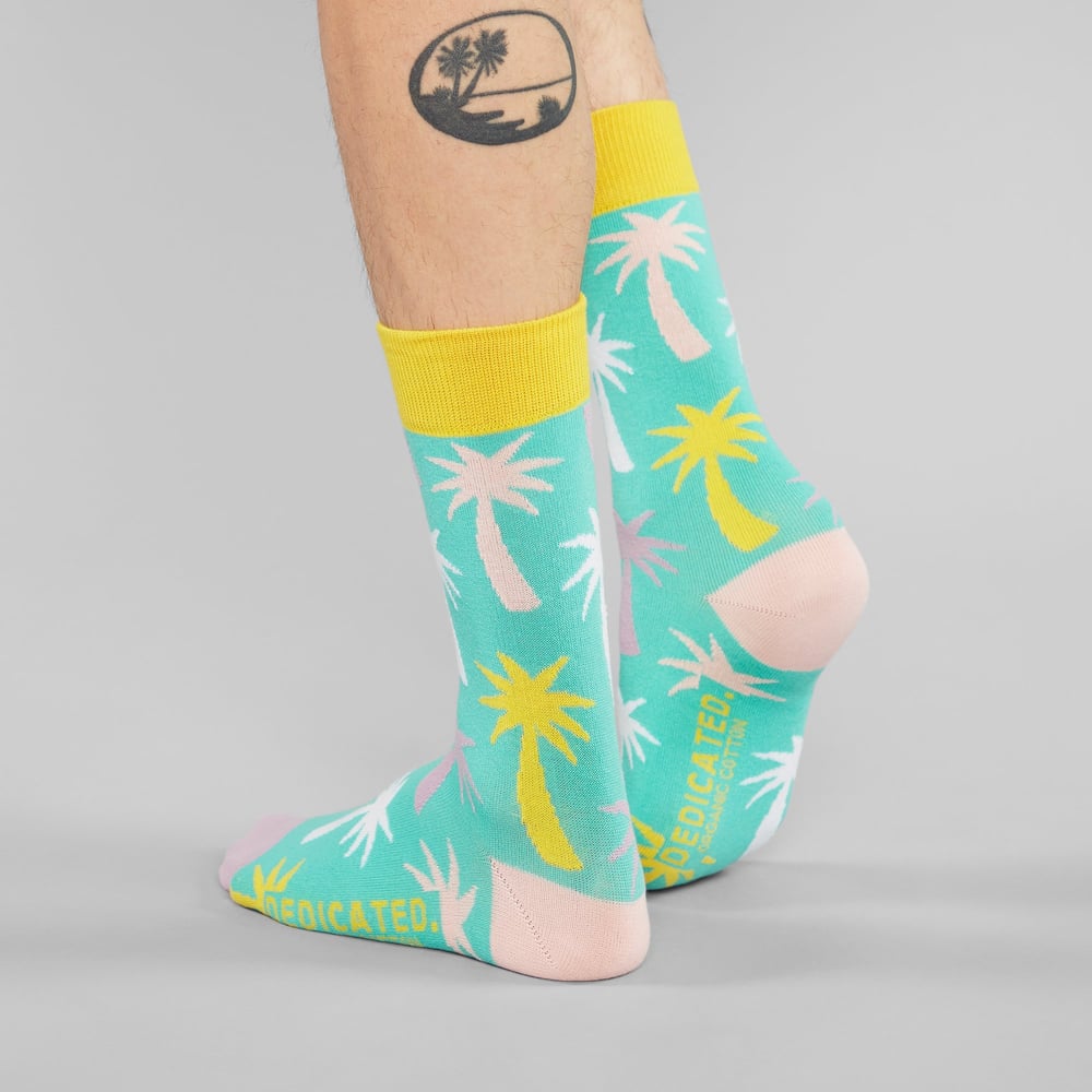 Socks Sigtuna Big Palms Green