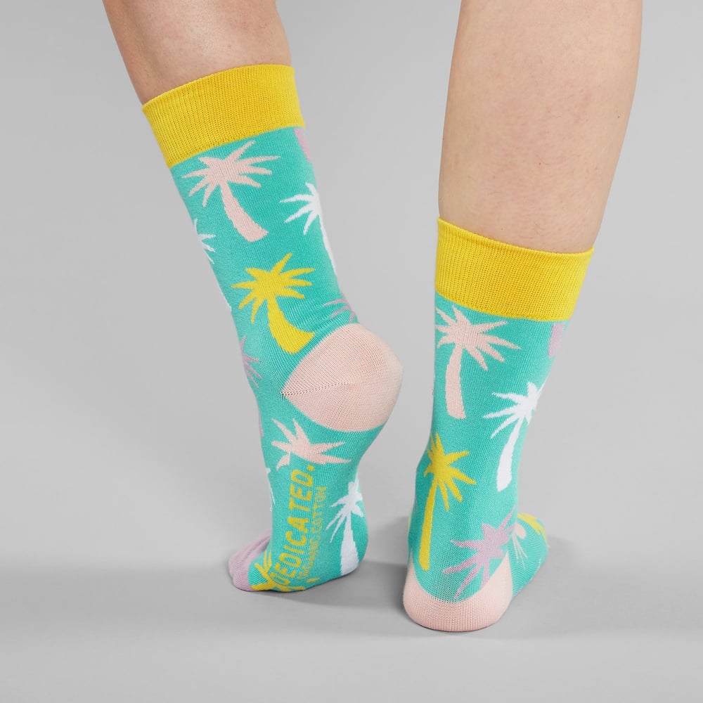 Socks Sigtuna Big Palms Green