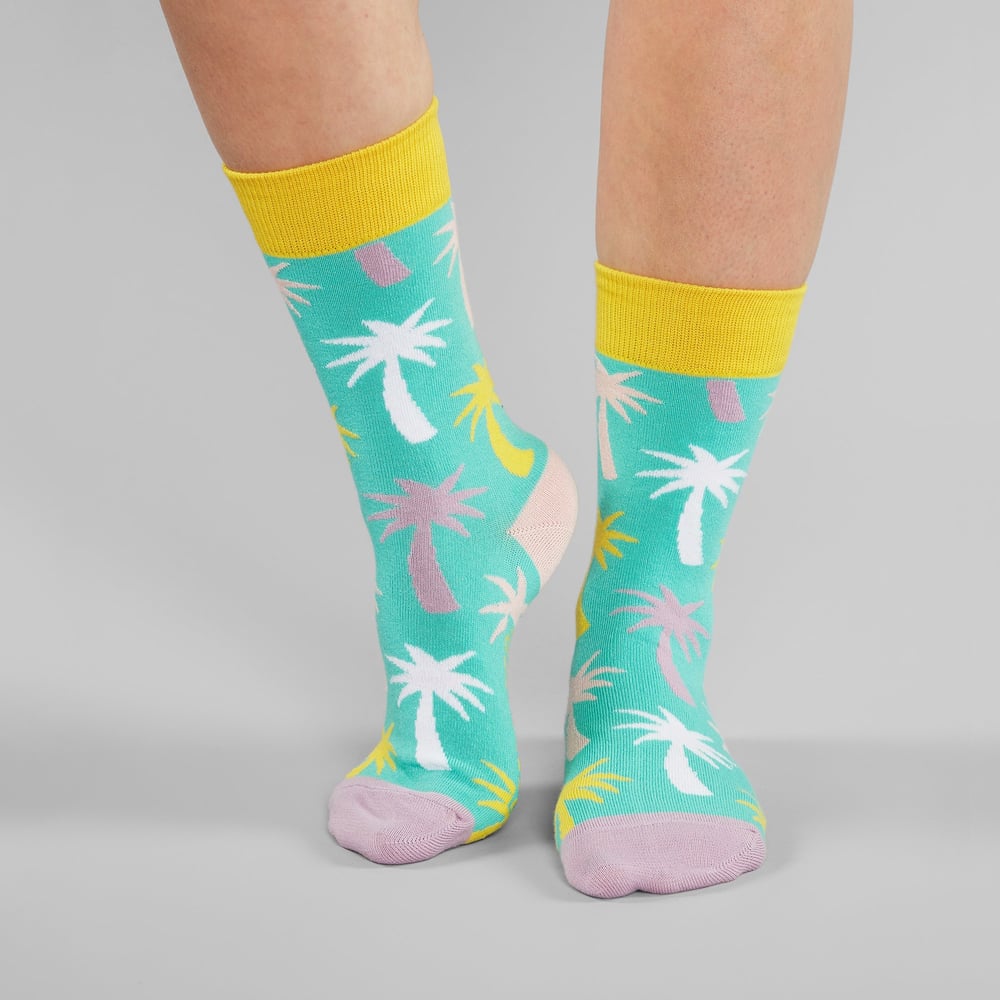 Socks Sigtuna Big Palms Green
