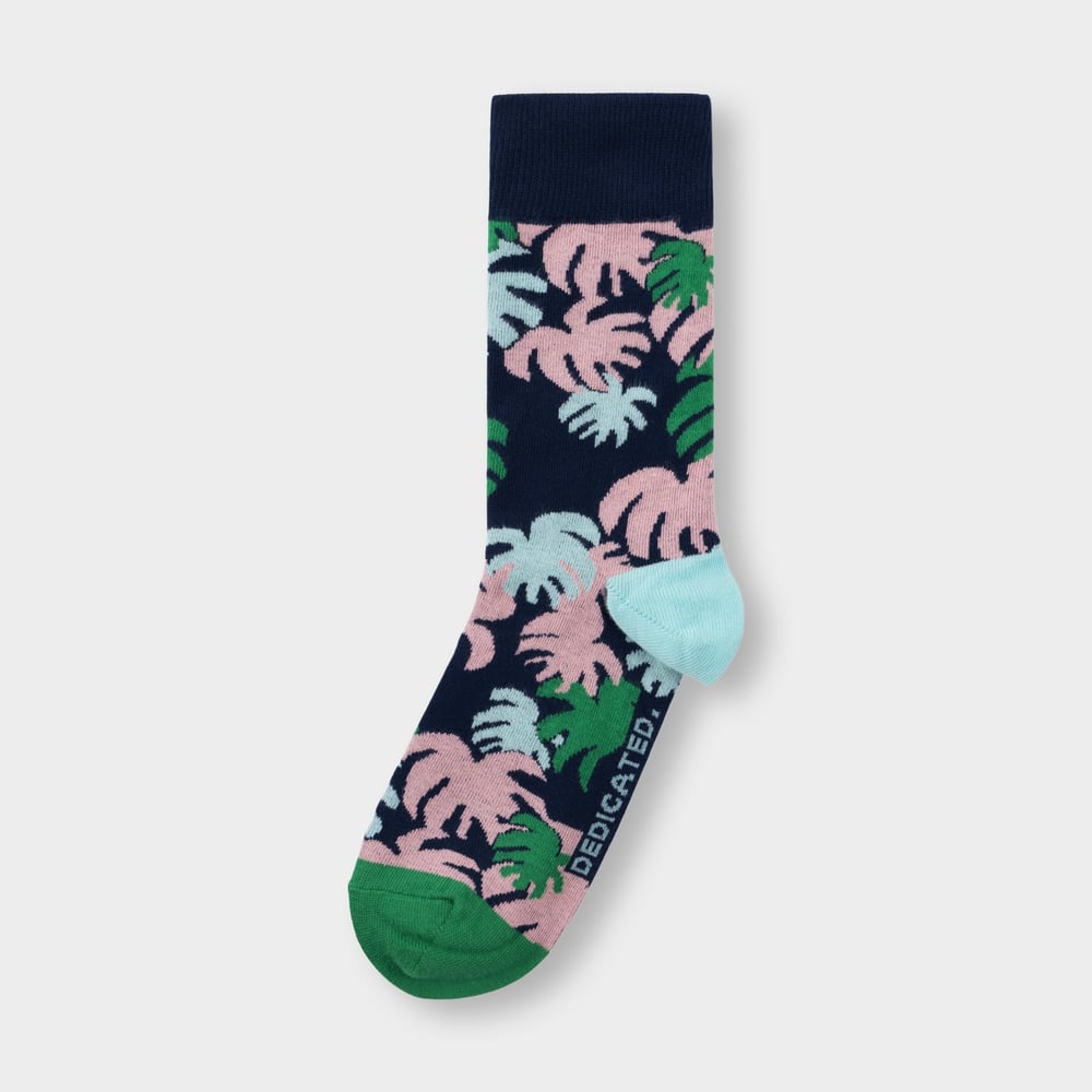 Socks Sigtuna Monstera Navy