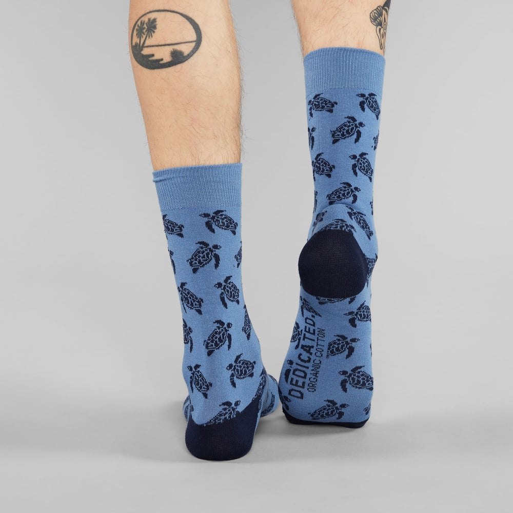 Socks Sigtuna Sea Turtles Light Blue