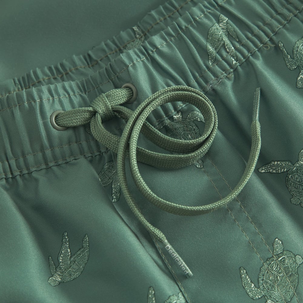 Swim Shorts Sandhamn Sea Turtles Forest Green