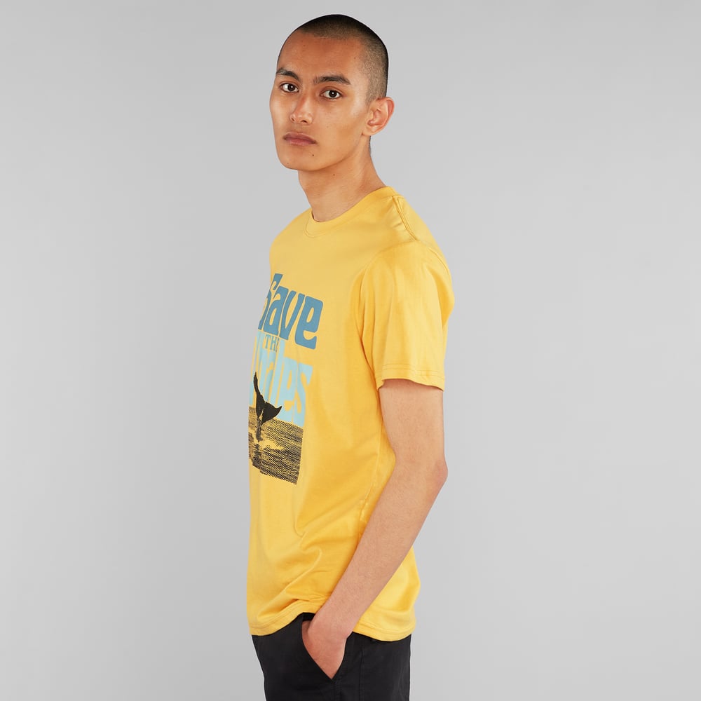 T-shirt Stockholm Save The Whales Honey Yellow