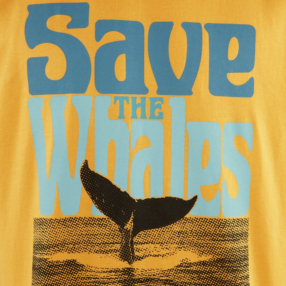 T-shirt Stockholm Save The Whales Honey Yellow