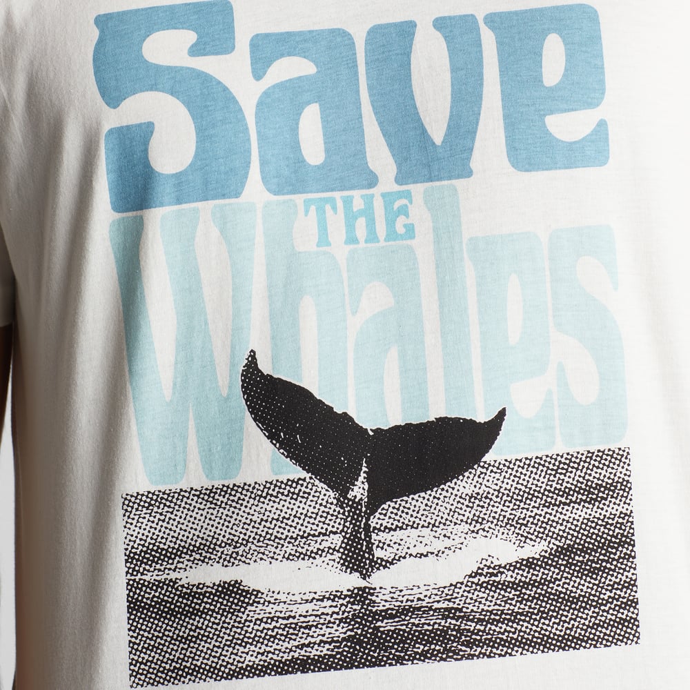 T-shirt Stockholm Save The Whales Off-White