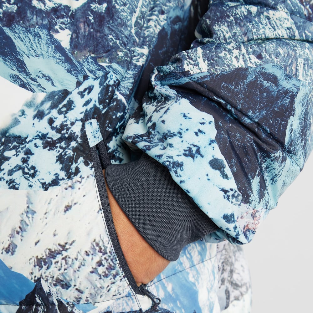 Puffer Jacket Dundret Mountain Collage Multi Color