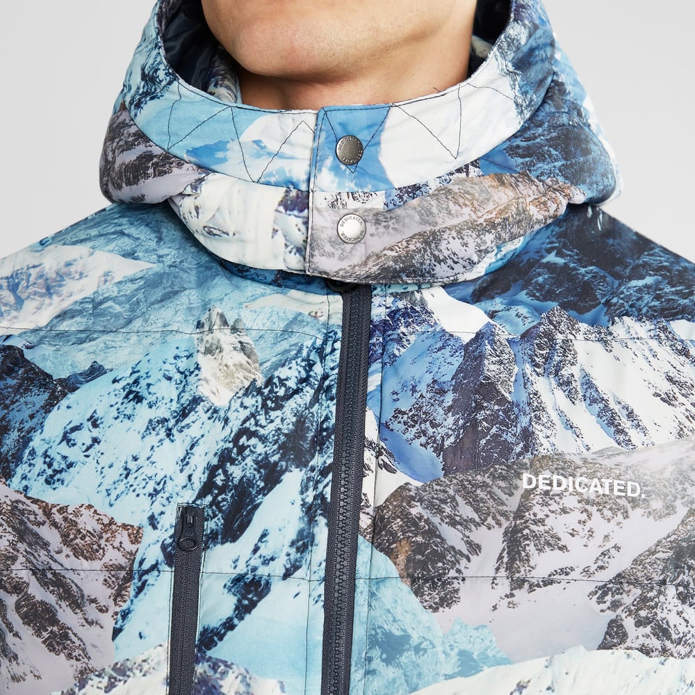 Puffer Jacket Dundret Mountain Collage Multi Color